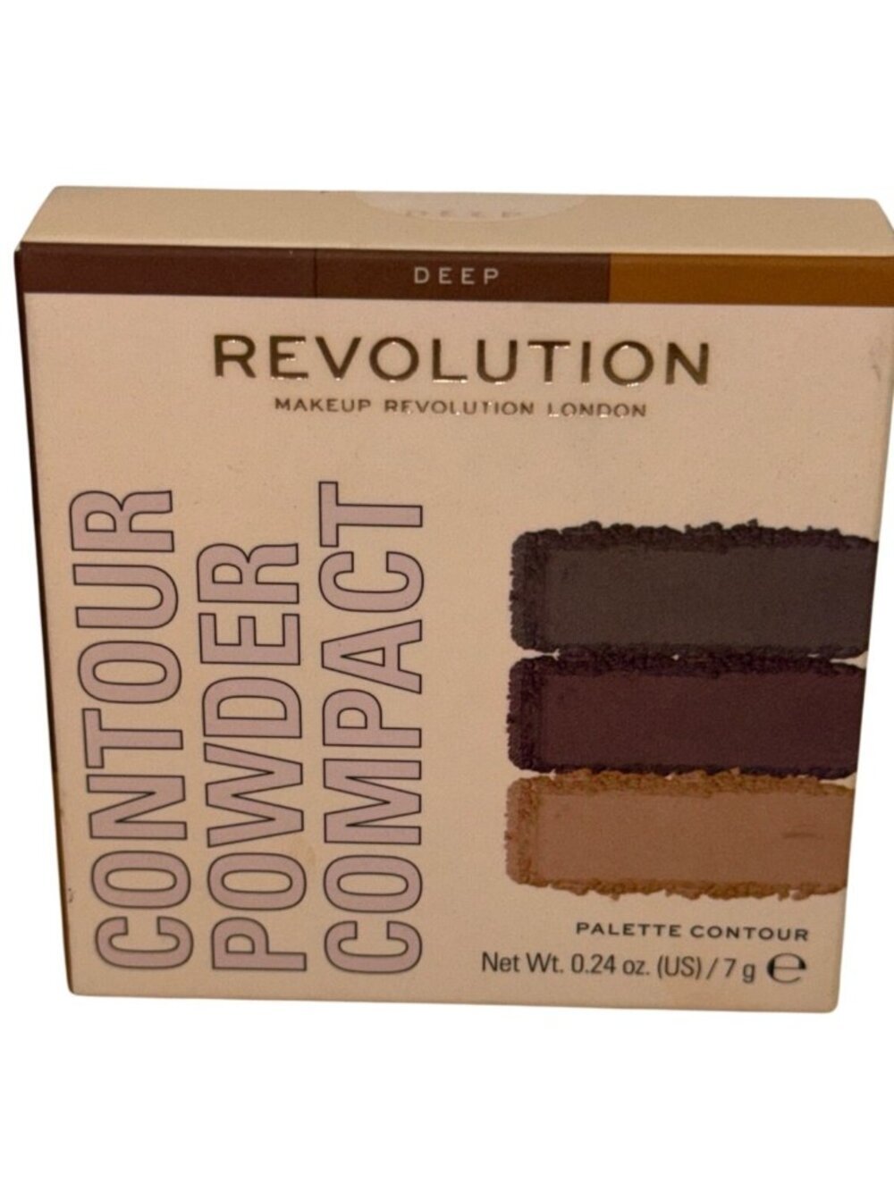 Makeup Revolution London Contour Powder Compact Palette Deep Browns NIB
